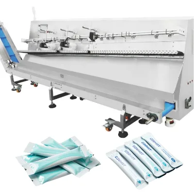 Automatic Pouch Alignment Machine for Mouthwash Sticks Liquid Sachets Same Face Orienting Sorting Equipment