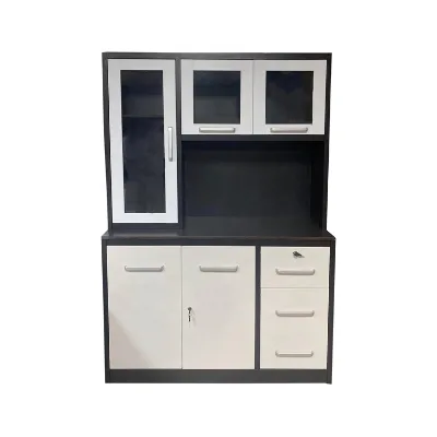 Metal Kitchen Sideboard Dining Room Steel Dish Cabinet Free Standing Metal Kitchen Cabinet Lemari Dapur Besi Modern
