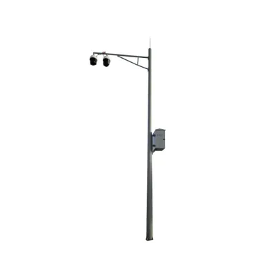 Available Security Galvanized High Mast Pole With CCTV Camera for Smart City Road