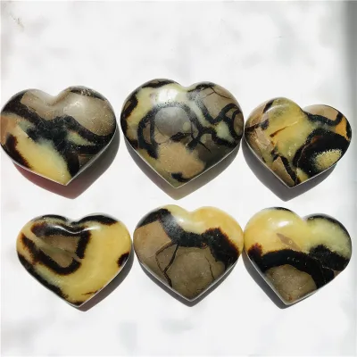 Wholesale Natural Healing Crystal Heart Polished Septarium Heart Gemstone Heart for Decoration