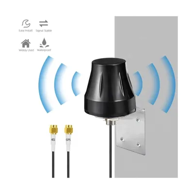 4G LTE GPS Puck Combo Antenna EV Charging Station Antenna Outdoor Screw Mount Communication Antenna for vehicle
