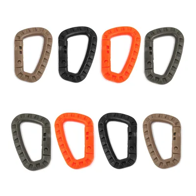 Custom Large D Buckle Lightweight Multi-Functional MOLLE Belt Hook Outdoor Tactical Backpack Marching Bag Plastic Parts