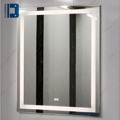 Customized Wall Mounted Demist Glass Magic Mirror Touch Screen Dimmer Bath Lights Smart Led Bathroom Mirror