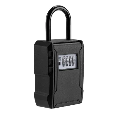CH-827 Portable Anti-theft Safe Box Travel Vault Lock Box 4-digit Key Box for Key or Card