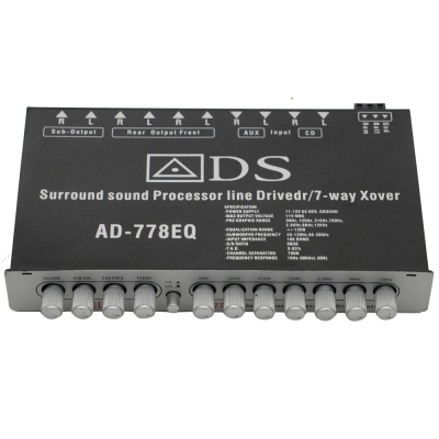 7 Way Xover Surround Sound Processor Line Driver Equalization