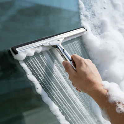 Industrial Grade Window Squeegee with Even Foam Removal Rust-Proof Design for Commercial High-Rise Outdoor Cleaning