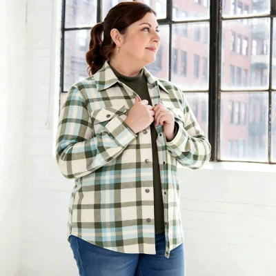 Women's Long-Sleeved Cotton Blouses Flannel Plaid Style Casual Spring Woven Breathable Simple Fashion Element Button Down Shirts