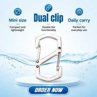 Stainless Steel Spring Lobster Hook S-shape Buckle Mountaineering Buckle Fast Hanging Buckle Outdoor Accessories