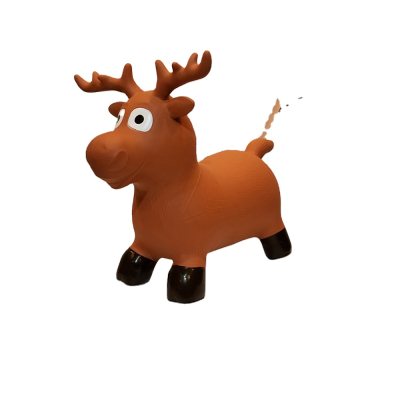 CE EN71 Jumping Animal Hopper Giraffe with Scarf and Pump