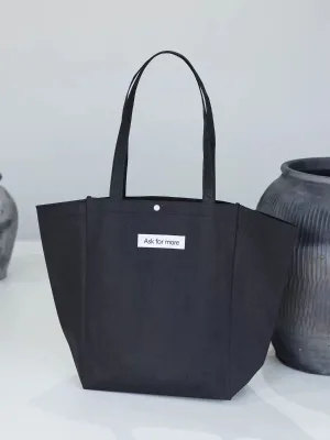 Spacious Gusseted Non Woven Shopping Bag Daily Carry Tote for Café Casual Customer Gift Packaging