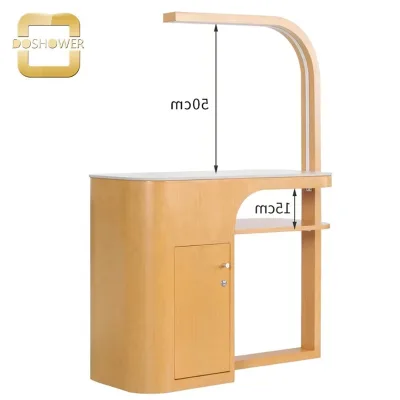 Wooden Vented Manicure Table Manufacture of Nail Salon Manicure Table With Fan for Glass Tabletop Nail Station Supplier