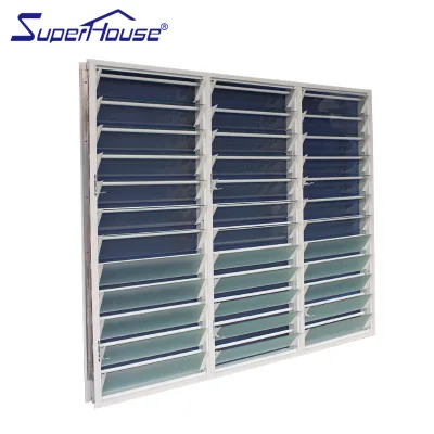 Hurricane Proof Impact Resistance NOA NFRC AS2047 Standard Obscure Glass Aluminum Adjustable Glass Louvre