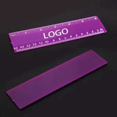 Customized Gift Plastic School Ruler with Inches and Centimeters 15 CM 6 Inch Small Rulers for Kids