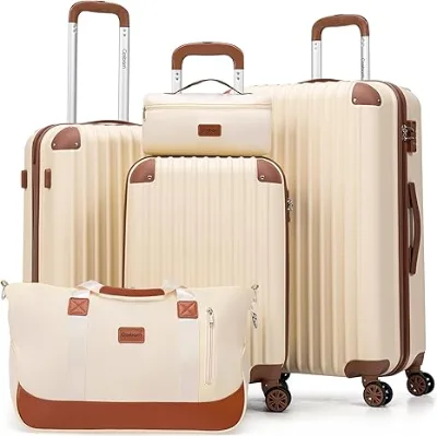 Factory Price 5-Piece ABS PC Trolley Suitcase Set with Universal Wheels Expandable Design Large Capacity Travelling Bags Luggage