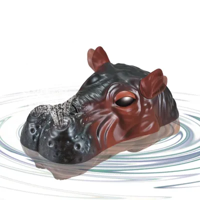 DC 2.4 GHz Remote Control Realistic RC Animals Head Boats Spray Water & Sound Spraying Hippo Ship Toy