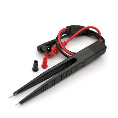 SMD SMT Chip Test Clip Lead Probe Digital Multimeter Meter Tweezer for Resistance Capacitance Measurement