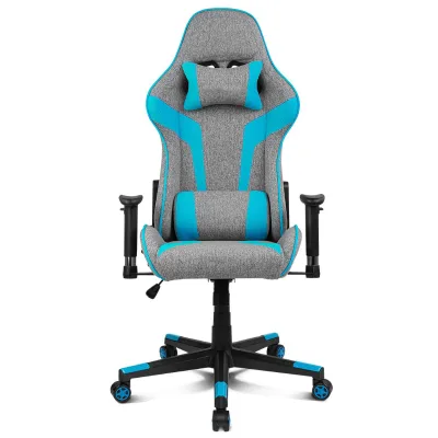 Modern High-Back Swivel Gaming Chair with Stainless Steel Base Synthetic Leather Adjustable Height 2 Year Warranty for Gamers