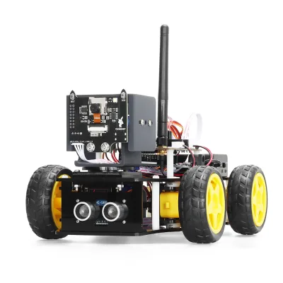 Tscinbuny 4WD Ackerman Smart Car Kit V2.0, ESP32 Camera & Multi-Function Obstacle Avoidance WiFi Wireless Smart Car