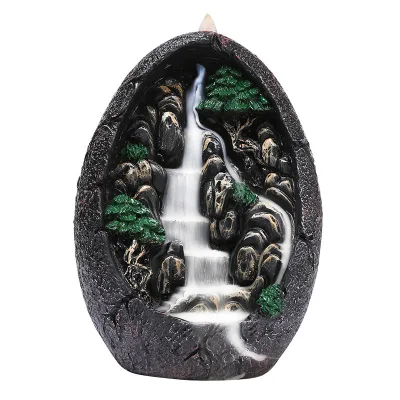 Wholesale Mountain Resin Handicraft Sandalwood Incense Holder Home Decor Home Yoga Spa Hand Bakhoor Ramadan Incense Cone Holder