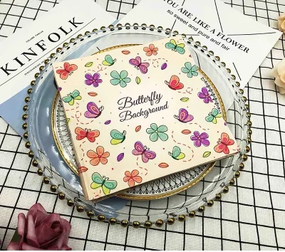 3-Ply Printed Colored Square Tissue Napkins Western Restaurants Hotels Wedding Table Decor Made Paper Dinner Fold Bag