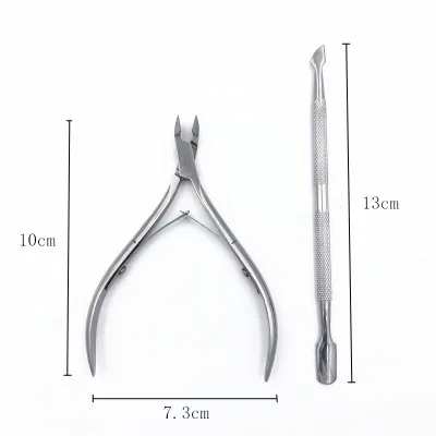 High Quality Cuticle Trimmer with Cuticle Pusher New Wholesale Stainless Steel Nail Cuticle Trimmer Nipper Set