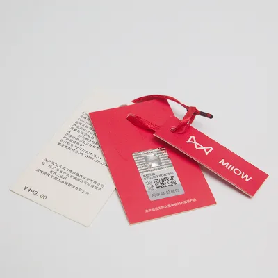 Custom Luxury Clothes Label Printing Garment Swing Hang Tags