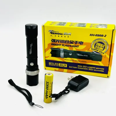 High Quality Aluminum Alloy Flashlight Strong Light High Brightness Waterproof Drop-Proof Firefighting Equipment Accessory