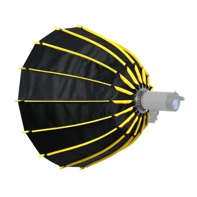 Quick Open Led 150cm Parabolic Soft Box Deep Parabolic Umbrella Softbox Reflective Focusing Rod System With Honeycomb Grid