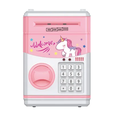 Wholesale Novelty Kids Safe Plastic Paper Money Saving Boxes Digital Password Electronic Atm Piggy Bank for Kids Christmas Gift