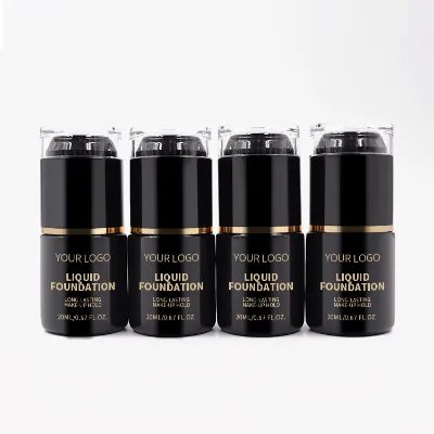 Wholesale 30ml Moisturizing Soft Focus Waterproof Foundation Logo-Free Matte Concealer with Pressed Powder for Face Makeup