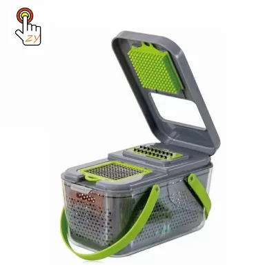 Kitchen Vegetable Slicer Dicer Cutter Vegetable Chopper Spiralizer Vegetable Slicer Food Chopper Onion Chopper with Container