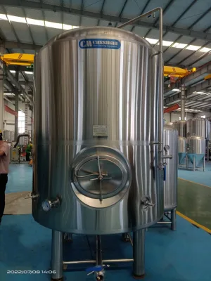 Cassman 8000L Jacketed Beer Storage Tanks BBT Bright Beer Tanks Pressure Vessel Controlled SUS304