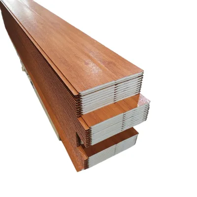 AGM Custom Hardy Metal Wall Panel Wood Look Aluminum Siding Fire Resistant Water Resistant Wood Embossed Pu Foam