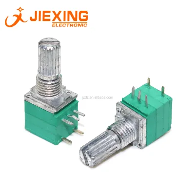 5 pin RV097NS Sealed Potentiometer with switch audio/power amplifier Shaft 15mm B500R/2K/5K/10K/20K/50K/100K/500K/1M