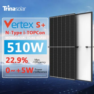 Train Vertex S+ Mono Dual Glass Solar Panels 490W 500W 510W Topcon N-type Solar Pv Module