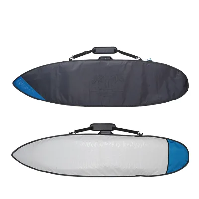 Customized Heat and Water Resistant Silver Grey White Tarpaulin Oxford Beach Long 9' 10' Surfboard Cover Carry Travel Bags