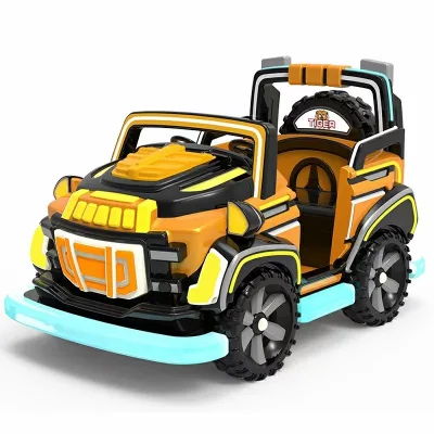 Kuermai Newest Design Entertainment Coin Music Kids Bumper Car Glass Steel for 4 Kids Under 5 Years Old
