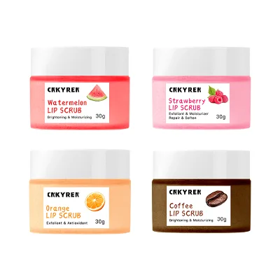 Organic Lightening Pink Lip Scrub with Vitamin E Moisturizing Lip Care Exfoliator Gel Oil Balm Cream Forms Featuring Vitamin C