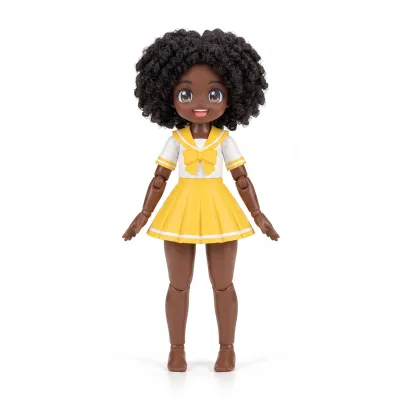 Black  Doll   Fashion Doll with 13 Movable Joints Realistic Eyes and  African  Hair Styles for Collectors