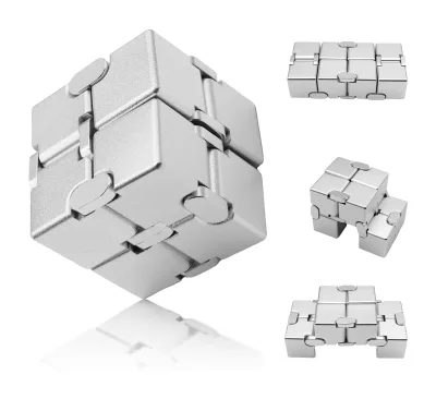 High Quality Aluminum Alloy Infinity Cube Magic Cube Stress Relief Toy New Portable Metal Cube Fidget Finger Toys