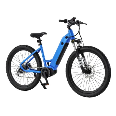 350W 48V Ebike for Adults 27.5 Inch Fat Tire 10.4Ah Bafang Mid Motor Removable Battery Electric Road Bicycle