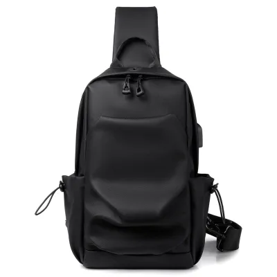 HY198 New Fashion Waterproof Chest Bag USB Men Crossbody Sling Bag Men Crossbody Bag