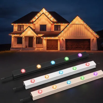 Outdoor Rated LED Light 40mm RGBIC IP68 Addressable Permanent Pixel Point Light For Commercial Building And Architectural