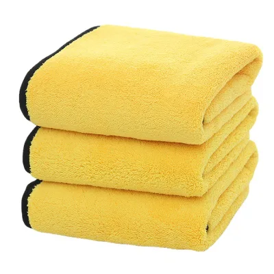 Custom Logo Coral Fleece Wash Microfiber Cloth Car Cleaning Microfiber Towel Car Drying Absorbent Towel