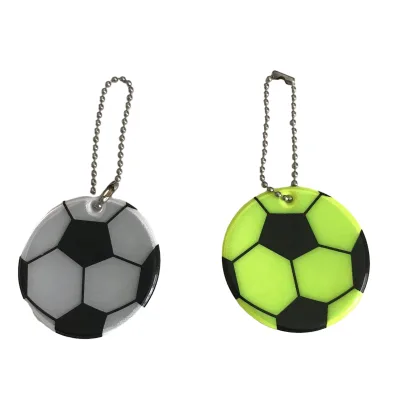 Wholesale High Quality PVC Custom Logo Football Key Chain Pendant Simulation Reflective Material Soft Rubber Accessories