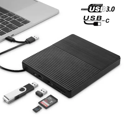 The New High-Speed Mute USB 3.0 Type-C DVD Laptop  Drive Portable CD-RW Burner Reader Du-8a5lh