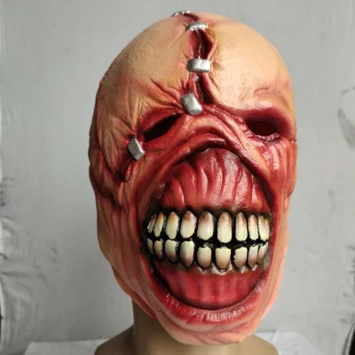 Halloween Horror Props Resident Evil Tyrant Mask Cosplay Scars Zombie Tracker Headgear Terror Devil