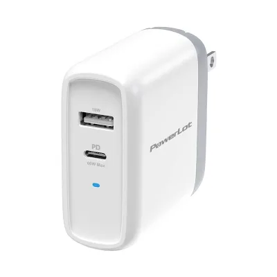 PowerLot PD 68W GAN Ultrathin Travel Charger 2 Port 60W 18W Dual Usb Charger