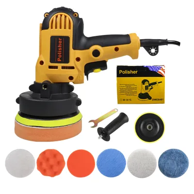 Six-piece Set 220V 700W 125MM Industrial DIY Cord Electric Car Polishing Machine Dual Action Waxer Variable Speed Polisher KTA