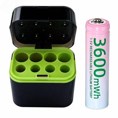 Universal Charging case for AA and AAA Batteries, Safe and Fast Charging, Suitable for Rechargeable Batteries